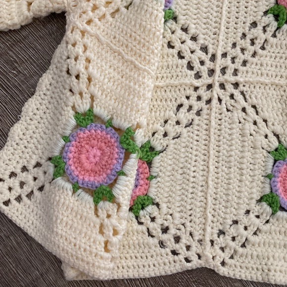 New Anthropologie Floral Crochet Cardigan - Picture 11 of 14